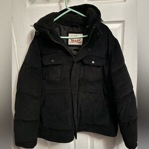 Levi's Black Corduroy Puffer Jacket